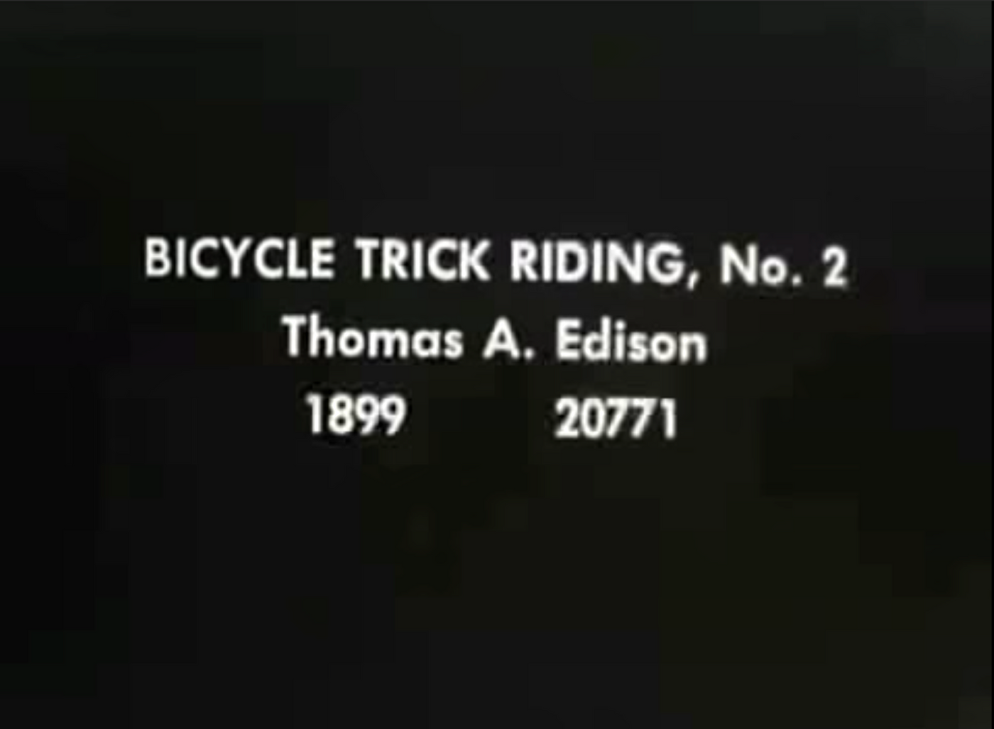 History : Is this the First Bicycle Trick Tape?