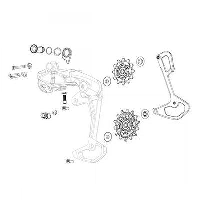 Sram Red XPLR AXS E1 Rear Derailleur Bolt Kit