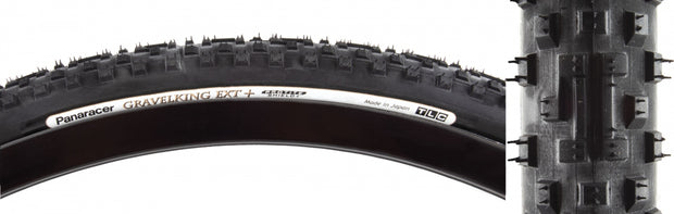 PANARACER - TIRE PAN GRAVELKING EXT+ KNOBBY 700x33 FOLD TBLS BK/BK