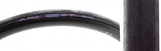 PANARACER - TIRE TUBULAR PAN AGILEST 700x25 BK/BK 42mm REMOVABLE VALVE FOLD