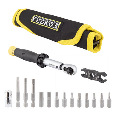 PEDROS - TOOL TORQUE WRENCH PEDROS DEMI II SET 1/4in 3-15Nm w/BITS&ADAPTERS