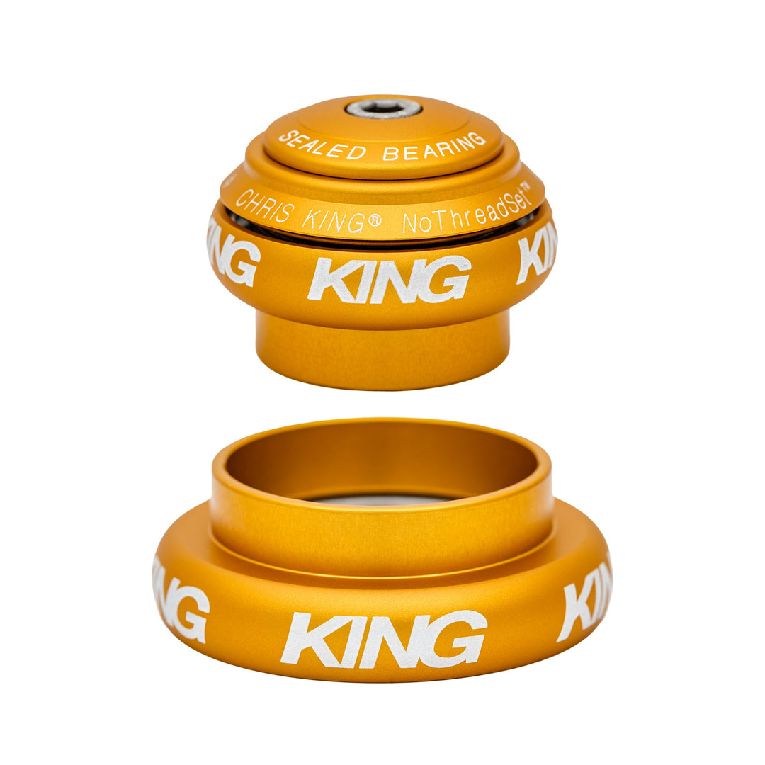 Chris King Tapered NoThreadSet EC34|EC44 1-1/2" - Matte Gold 50th