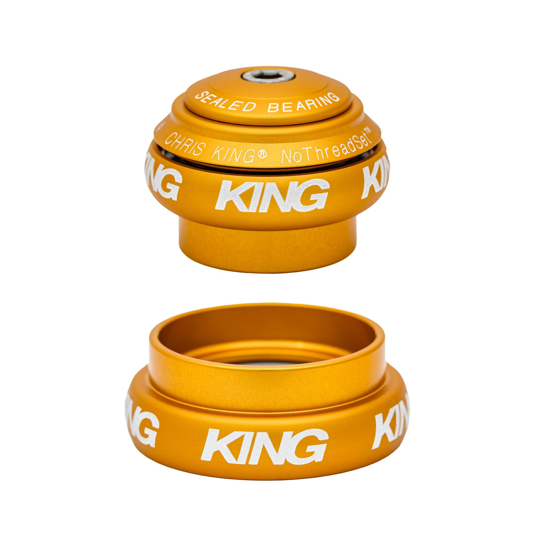 Chris King Tapered NoThreadSet EC34|EC44 1-1/4" - Matte Gold 50th